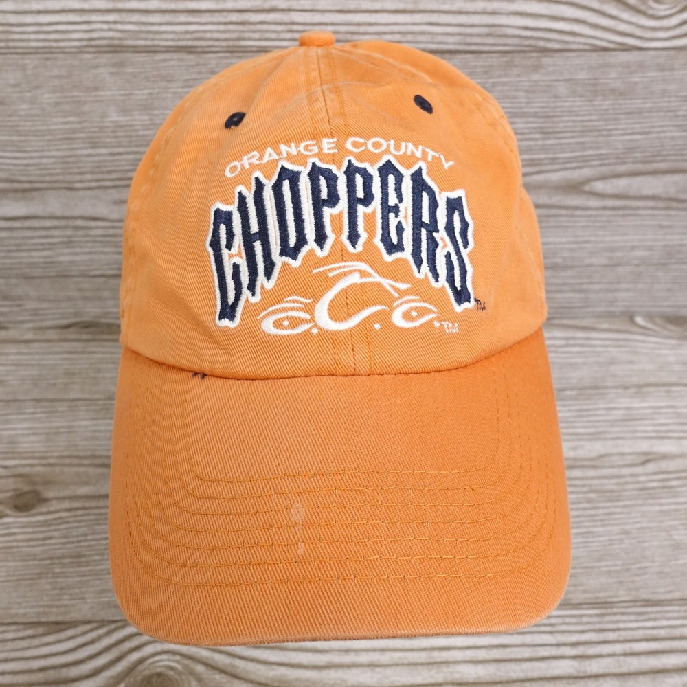 ORANGE COUNTY CHOPPERS MOTORCYCLES BIKER ORANGE BASEBALL HAT CAP **READ